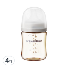 더블하트 모유실감 3세대 PPSU 모먼트 젖병 싱글팩(젖꼭지포함), 새벽그레이(S젖꼭지포함), 160ml, 4개