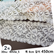dklace 스판레이스 3090 레이스 3 color ( 8cm ), White_5, 2개