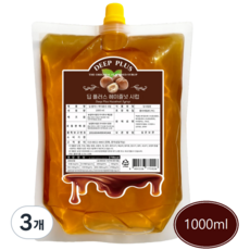 딥플러스 헤이즐넛 시럽, 3개, 1L
