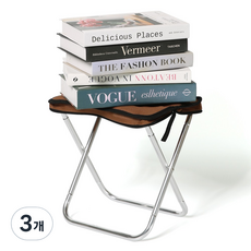 라이트하이크 초경량 휴대용 접이식 의자, 3개, 브라운