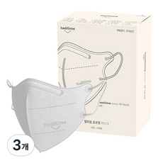 힐타임 코코핏 KF94 컬러 마스크 소형L 새부리형 숨쉬기편한, 25매입, 3개, 실버그레이