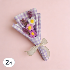 핸드메이드 부케 인조 부케 졸업 선물 미니 부케 선물 선물 1순위, 2개, 자색