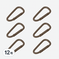 컬러 카라비너 키링 열쇠고리, 12개, 토프