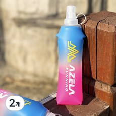 노이리 소프트 플라스크 러닝 물병, 2개, 그라데이션, 500ml