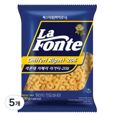 라폰테 치페리 리가티 마카로니, 500g, 5개