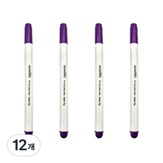 키링 기화 수성펜 보라펜 물펜 에어이레이저 바보펜, 12개, 보라색