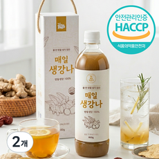 [물 한방울 넣지않은] 국내산 100% 매일생강나 생강청, 2개, 1개입, 600g