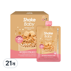 쉐이크베이비 단백질 쉐이크 파우치 곡물맛, 45g, 21개