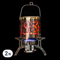 캠프맨 휴대용 스토브 미니 히터캡 난로 불멍 원버너 캡히터, 2개