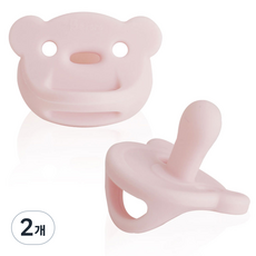 베로로 올실리콘 쪽쪽이 (케이스포함), 곰쪽이, 핑크, 2개