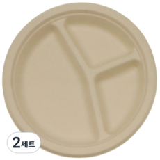 씨케이라이브 친환경 펄프 일회용 접시, 2세트, 50개