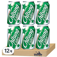[블루존] 칠성 사이다 355ml 6개입, 12개