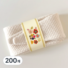 잇츠K 감성 포장띠 / 띠종이 / 띠지, 200개, (지백 복 민화)