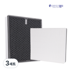 대한우리필터 삼성 공기청정기 CFX-D100D 호환용 필터, 3세트, H13헤파+탈취 고급형