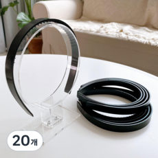 블랙 플라스틱 헤어밴드 행사 피켓 머리띠 부자재 헤어악세사리 만들기 재료, 상세페이지 참조, 20개