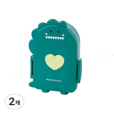 최본 공룡 도시락, 2개, 그린
