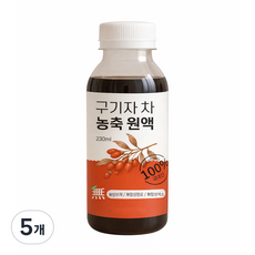 오늘담 구기자차 국내산 구기자 원액 100%, 230ml, 5개