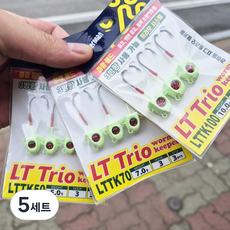 워터맨 LTTK 지그헤드 갈치 풀치 역지그 세트, 5세트, 3개입