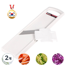 마켓톡톡 국민템 만능 바이오 채칼 3단 두께조절, 2개, 화이트