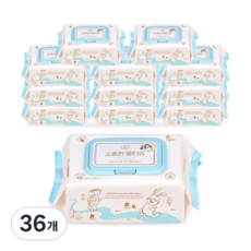 소중한습관 휴대용 소중한 아기 물티슈 캡형, 20매, 36개