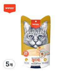 완피 크리미 퓨레 짜먹는 고양이 간식, 혼합, 5개, 350g 혼합, 5개, 350g