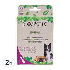 바이오스파틱스 스팟온 중소형견용, 혼합색상, 5ml, 2개