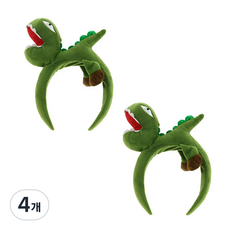 리빙듀오 파티 머리띠 인생네컷 소품 생일 할로윈 놀이공원, 4개, 공룡머리띠