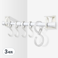메리달 멀티 360고리 압축봉 세트 욕실 주방 코너 틈새 걸이, 3세트, 미니봉 세트 18-25cm