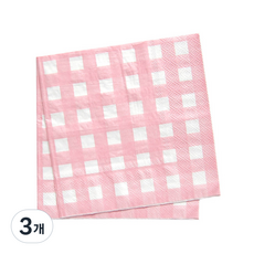 피플스파티 파티냅킨 체크무늬 33*33cm, 3개, 60개입, 핑크