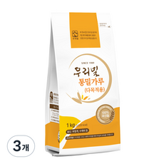 우리밀 다목적용 통밀가루 국산밀, 1kg, 3개
