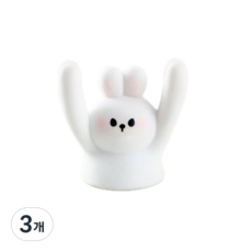 동물이 만세 명함꽂이 아삭스퀘어, 3개, 토끼