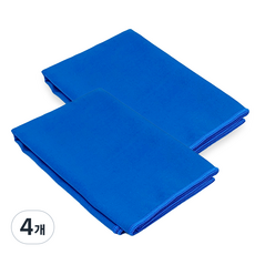 TAPONY 초극세사 건식타월 80x40cm 1+1, 블루+블루, 4개