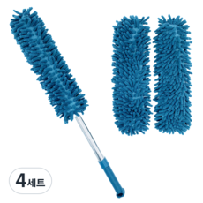 노블홈 만능 길이조절 먼지털이개 스틱1+리필3, 4세트