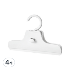 360도 회전형 바지 치마 옷걸이, 화이트, 4개