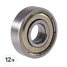 Themoreshop 인라인 베어링 볼베어링 608ZZ 폐쇄형 4P, 12개, 실버