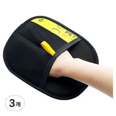 강아지 고양이 아주큰 털제거 브러쉬장갑, 블랙, 3개