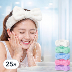 클린뽀 보들보들 오색 세안밴드, 리본, Free, 25개