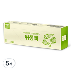 [NEW] 똑똑한 생활습관 뽑아 쓰는 위생백 대형 위생 비닐, 5개, 100개입, 대(L)