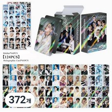 BTS 투어스 스트레이키즈 홀로그램 포카 124장 홀로그램 포카 60장 스티커 64장 도무송 다꾸 TWS 스키즈 방탄소년단 선물용, 372개, Stray Kids(스트레이 키즈)