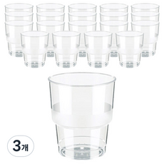 쓱싹 심플 플라스틱 일회용 컵, 20개입, 3개