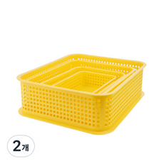 노랑 바구니 3호 A4 교구 유치원 학교 어린이집 멀티, 2개