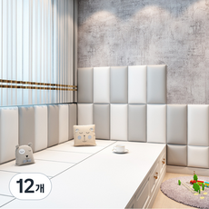 홈앤힐링 두꺼운 메모리폼 벽 충격방지 패드 30T, 12개, 코지 그레이