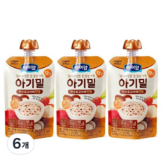 [달콤잔] 아이얌 아기밀 한우표고야채진밥, 100g, 6개