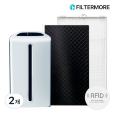 필터모아 암웨이 공기청정기 필터 엣모스피어 스카이 호환, 2개, 헤파필터+탈취필터 세트