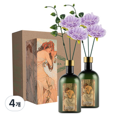 라플로리아 꽃 디퓨저, 4개, 500ml, S6.다시한번힘내요향/B9.미니모란-L12/바이올렛