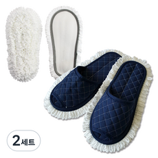 필굿리빙 크린 청소슬리퍼 + 리필, 2세트, 혼합색상