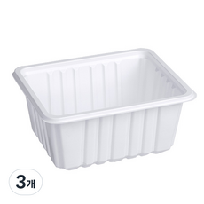 큐담 성형 실링용기 Q-12157 (12x15x7) 화이트, 3개, 100개입