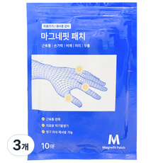 [2등급 의료기기] 류마픽스 마그네핏 패치 근육 관절 자석 패치 손가락파스 근육통완화 자기발생기, 3개, 10매