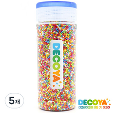 데코야 넌파일레스 레인보우 푸드컬러 간편용기 (스프링클/미니구슬/제과제빵/데코), 5개, 85g