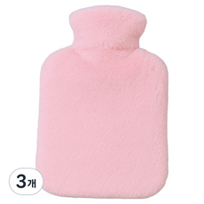 [가비앤코] 보온 물주머니 핫워터팩 찜질팩 핫팩 2L + 핑크보들커버, 3개